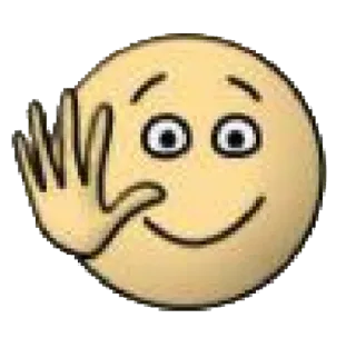 ✋ e5298690 Emoji, Signe de la main, Amical, Bonjour, Dessin animé, Salutation, Main whatsapp sticker