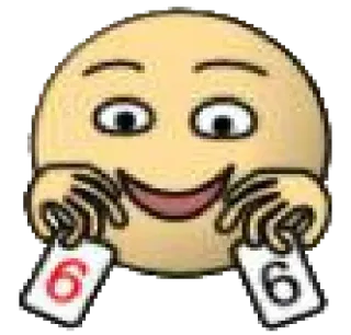 😁 fc4b3792 Emoji, Cartes à jouer, Numéro 6 whatsapp sticker
