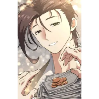 🤑 154a0723 homem, dinheiro, moedas, riqueza, doação telegram sticker