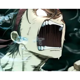 😫 59d9f241 grito, gritando, anime, bravo, frustração, estresse telegram sticker