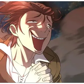 😲 fce0fc90 homem, rosto, rindo, expressão, desenho animado telegram sticker