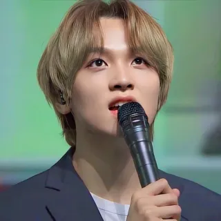 🔖 85c465f6 penyanyi, mikrofon, K-pop, musik, potret, seni pertunjukan telegram sticker