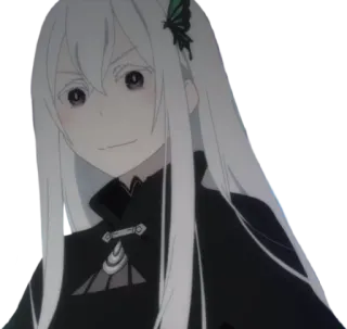 🙂 0cdf20fc Echidna Re:Zero − Starting Life in Another World anime, witch, girl, white hair, fantasy telegram sticker
