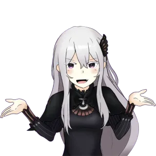 🤷‍♀️ aa917dab Echidna Re:Zero anime, witch, girl, echidna, re zero telegram sticker