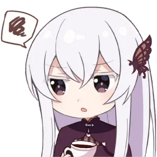 🤔 c5cc5d3b anime, tired, cute, butterfly, Echidna telegram sticker