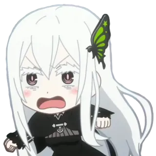 😡 6c122be2 Echidna Re:Zero anime, character, Echidna, Re:Zero, sticker, manga whatsapp sticker