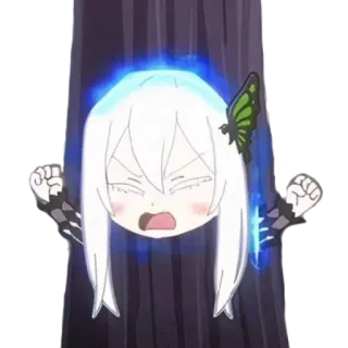 😫 765e2adb anime, sticker, echidna, re:zero, character, cute whatsapp sticker