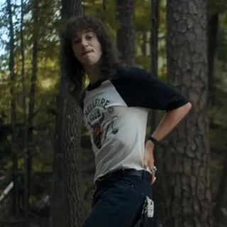 🤭 01bf1e49 Eddie Munson Stranger Things HELLFIRE CLUB hellfire club, eddie munson, stranger things, tv show, retro, 80s, fantasy telegram sticker