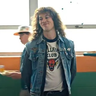 ☺️ 03a15876 Eddie Munson Stranger Things HELLFIRE CLUB Stranger Things, Eddie Munson, Hellfire Club, 80s, tv show telegram sticker