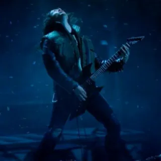 🎸 15941eef Eddie Munson Stranger Things Eddie Munson, Stranger Things, guitar, rock, music, hellfire club telegram sticker