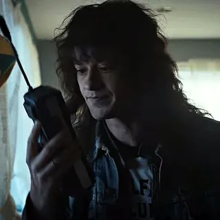 🙄 392fe329 Eddie Munson Stranger Things Eddie Munson, Stranger Things, walkie talkie, communication, character telegram sticker