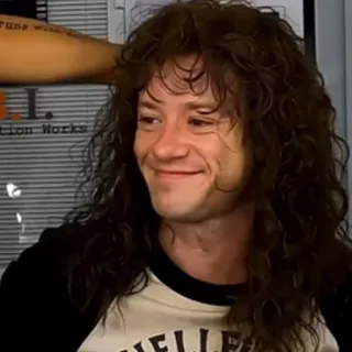 ☺️ c68e134b Eddie Munson Stranger Things HELLFIRE Eddie Munson, Stranger Things, Hellfire Club telegram sticker