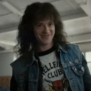 🤭 d9d51871 Eddie Munson Stranger Things HELLFIRE CLUB Eddie Munson, Stranger Things, Hellfire Club, tv show, character telegram sticker