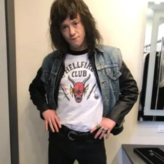 😗 e00dd62d Eddie Munson Stranger Things HELLFIRE CLUB hellfire club, stranger things, eddie munson, tv show, devil, club telegram sticker