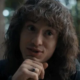 😜 eb5b87a2 Eddie Munson Stranger Things Eddie Munson, Stranger Things, character, 80s telegram sticker