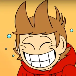 🤣 0523c654 Tord Eddsworld cartoon, character, tord, smiling, happy telegram sticker