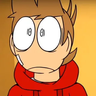 😰 0a61dc90 Tord Eddsworld cartoon, animation, character, shocked, surprised telegram sticker