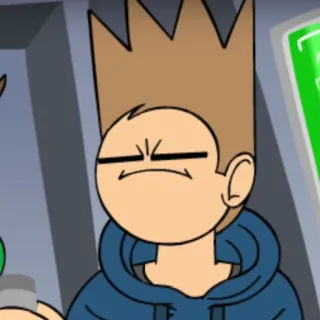 😒 154f0ec8 Tom Eddsworld cartoon, animated, character, angry, expression telegram sticker