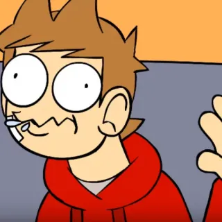 🙄 1cfc8c56 Tord Larsson Eddsworld cartoon, animated, comedic, tord telegram sticker