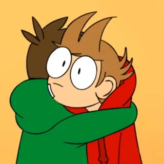 🤝 31a791fe cartoon, hug, friendship, embrace, animation telegram sticker
