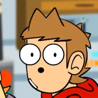 😯 452fbd2f Tord Eddsworld cartoon, animation, tord, character, red telegram sticker