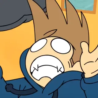 😠 681726e4 Tom Eddsworld cartoon, angry, animation, finger telegram sticker