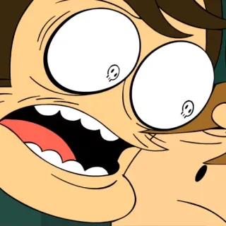 💀 8b54c937 cartoon, screaming, eyes, shocked, expression telegram sticker