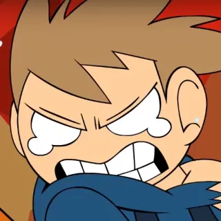 😡 900fe5de Tom Eddsworld cartoon, angry, animation, character telegram sticker