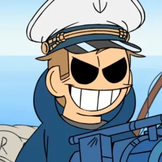😈 f1690645 Tord Eddsworld cartoon, animated, character, ship, sailor telegram sticker