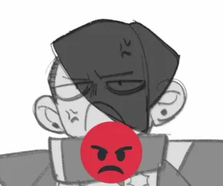 🙂 c5599368 boos, rood gezicht, cartoon telegram sticker