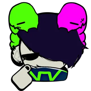 😶 c00e42ec personaggio, cartone animato, gesto, dito, arte, illustrazione telegram sticker