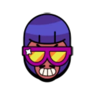 😎 3fe3043a Shelly Brawl Stars เชลลี่, บรอว์ลสตาร์ส, ตัวละคร, วิดีโอเกม, สติกเกอร์ telegram sticker