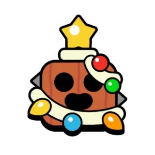 😀 50b4334d Spike Brawl Stars กระบองเพชร, บรอว์สตาร์, สไปค์, ต้นคริสต์มาส, คริสต์มาส, เครื่องประดับ telegram sticker