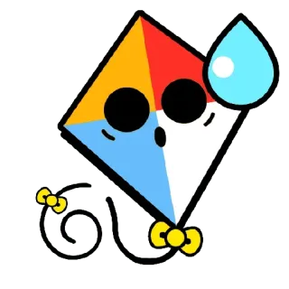 😓 6dbb86fc ว่าว, อีโมจิ, เศร้า, น่ารัก telegram sticker