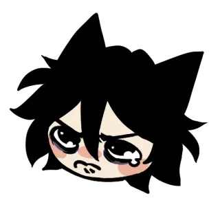 ☹️ 2d4f4c8e anime, crying, sad, cat, ears whatsapp sticker
