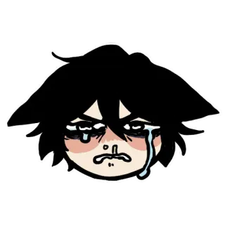 😭 3b9c557b sad, crying, emotional, anime, manga whatsapp sticker