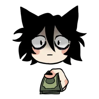 Edgy catboy telegram stickers