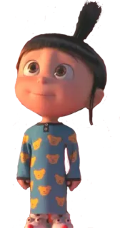 😃 040526ad Agnes Despicable Me Cartone animato, Ragazza, Personaggio, Cattivissimo me, Agnes, Pigiama telegram sticker