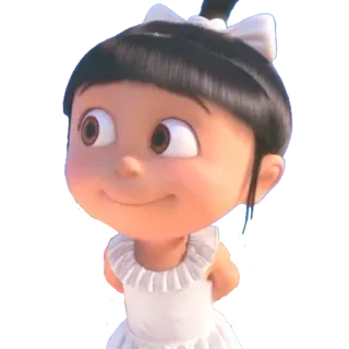 😊 f2db2070 Agnes Despicable Me Cartone animato, Personaggio, Agnes, Cattivissimo Me, Ragazza telegram sticker