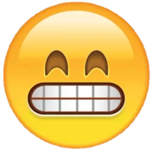 😁 16100d5d Emoji, Meringis, Wajah, Senyum telegram sticker