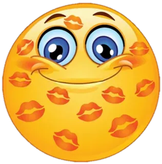 💋 9cbabca9 Emoji, Cium, Wajah, Cinta, Ekspresi telegram sticker