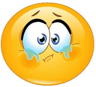 😢 a40933be Emoji, Sedih, Menangis, Air mata, Wajah, Kuning telegram sticker