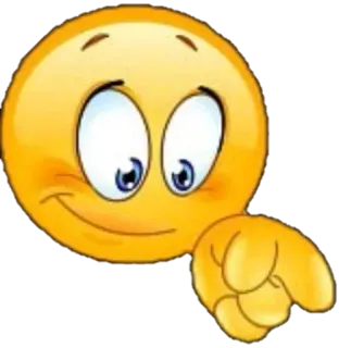 👇 ccc89b0d Emoji, Wajah, Senyum, Jari menunjuk, Emotikon telegram sticker