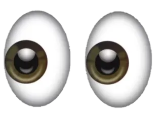 👀 f0ffda56 mata, emoji, melihat, kartun, animasi telegram sticker