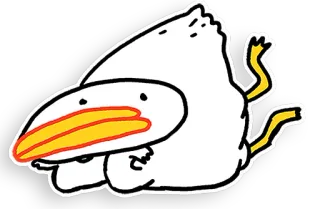 😉 7f962c3e seagull, bird, cartoon, funny, humor telegram sticker