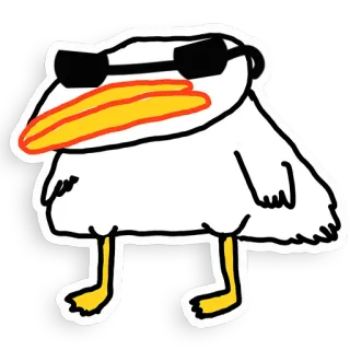 😎 8a43181a bird, cool, sunglasses, cartoon, animal, funny, sticker telegram sticker