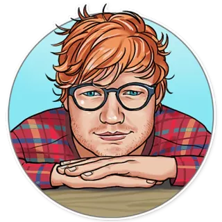 👁 70942b35 Ed Sheeran Ed Sheeran, cantante, musica, ritratto, occhiali, capelli rossi telegram sticker