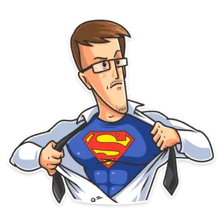 💪 3b5b6f6d Superman siêu anh hùng, người đàn ông, hoạt hình, kính, Siêu nhân, anh hùng telegram sticker