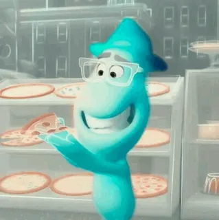 🐋 ccec2965 Joe Gardner Soul animasi, film, karakter, pizza, kartun telegram sticker