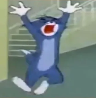 🤍 0e8b5e42 Tom Cat Tom and Jerry Hoạt hình, Mèo, La hét, Buồn cười, Ngạc nhiên, Hoạt họa telegram sticker